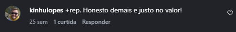 Feedback de cliente no Instagram: kinhulopes